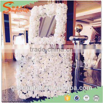 High Quality Silk Cloth Flower Artificial Flower Wall for Wedding Decoration photo-4