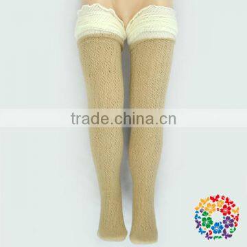 Factory Wholesale Baby Socks Solid Color Knitting Girls Boot Sock Little Girl High Heel Socks photo-5