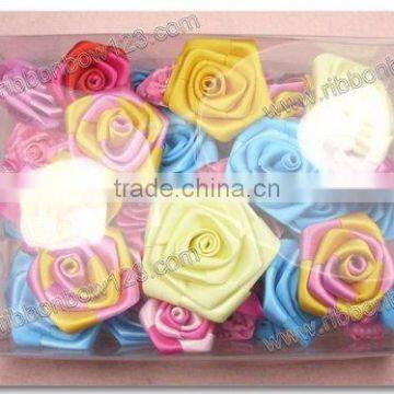 Decorative Artificial Polyester Grosgrain Ribbon Flower Decoration photo-6