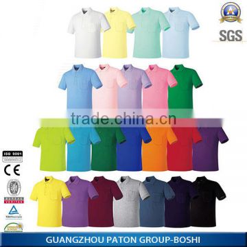 OEM service Unisex 100% cotton pocket polo shirts from China