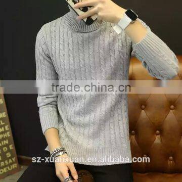 Wholesale winter high quality men's pullover turtleneck sweater