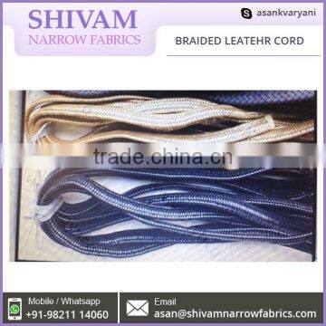 Latest Pattern Braided Leather Cord for Creating Jewelry and Furniture