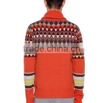 Wholesale Lastest Design Jacquard Pullover Jumpers Man Sweater photo-2