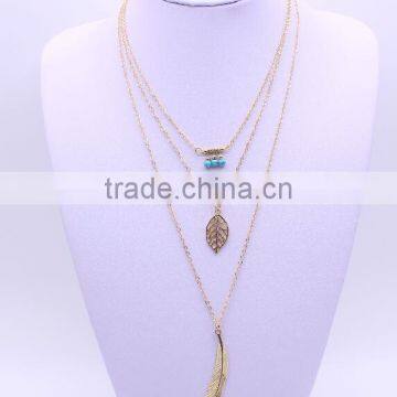 Zm35137a Woman Jewelry Necklace 2017 Fashion Layer Chain Statement Necklace