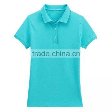 Wholesale Latest Slim Fit Blank Polo Shirts Cheap Plain Girls Tshirt photo-3