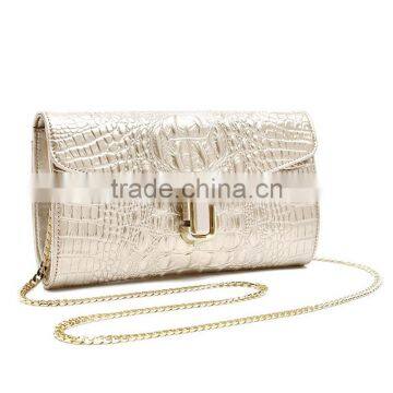 Hotsale Fashion Women Ladies Clutch Evening Bag With Chain Strap Genuine Leather Women Purse photo-4