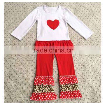 Autumm Baby Clothes Set Beautiful Kids Clothes Boutique Valentine's Day Girls Outfits photo-2
