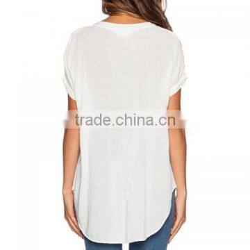 Short Front Long Back Women Sexy Tops and Blouses photo-2
