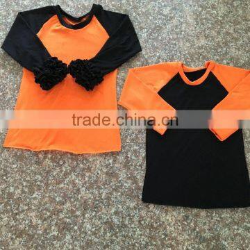 Plain Reglan Baby Girl Long Sleeve t Shirt Cotton Kids Clothing Ruffle Wholesale Bulk Reglan Halloween Shirt