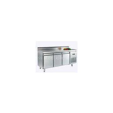 350L Eco Friendly Professional Series Refrigerator With Backrest , Three Doors Under Counter Fridge