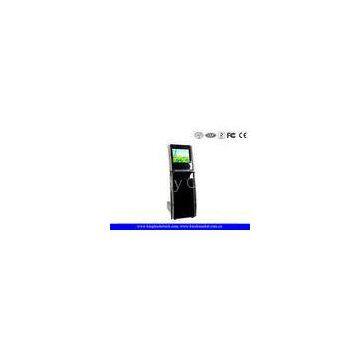 Space Saving Standard Touch Screen Information Kiosk With Metal Kiosk Keyboard And Trackball