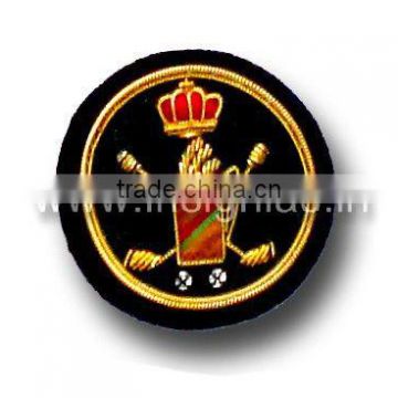 Embroidered bullion wire badges