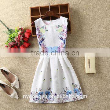 bird cow rosy r women printed A line dress/sym rose multi design sleeveless A line dress skirt