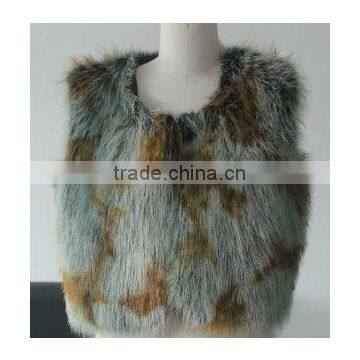 fashional 2012 fake women short fur vest