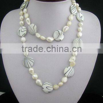 Hot sale Pearl Necklace Glass Crystal Bead Necklace Craft Necklace