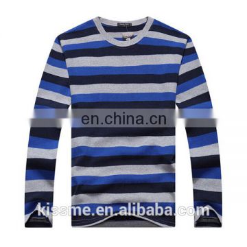 Good quality 100% cotton striped long sleeve polo t shirts