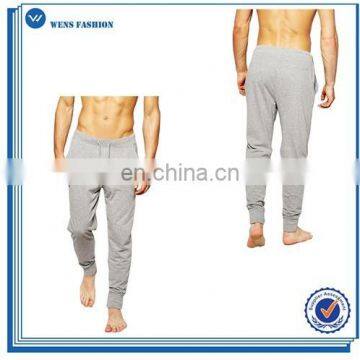 100% Cotton Plain Grey Lounge Long Jogging Pants Men