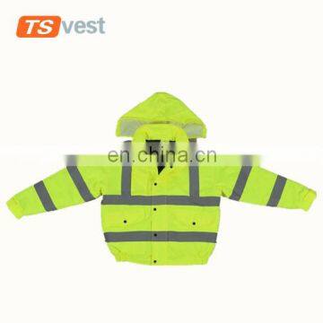 ANSI 207 warm waterproof reflective security jacket with PU coating