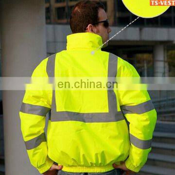 100% Polyester Safety Reflective Waterproof Raincoat 3 in 1 Jacket photo-2