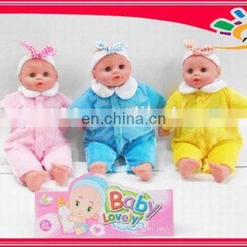 14" cheap baby dolls lovelly IC baby with costume