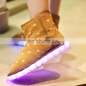 Wholesale Cool Light up Winter Snow Boots Ladies Fashion Led Shoes Woman photo-6
