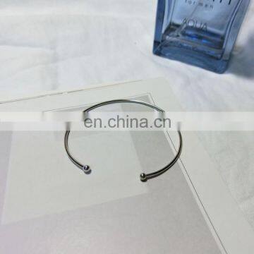 Gold Silver Simple Bangle Open Cuff Women Stretch Bangle Bracelet photo-3