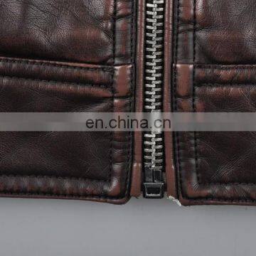 Lastest Fashion Mens Spring Slim Fit Handsome Leather Jacket for Men photo-6