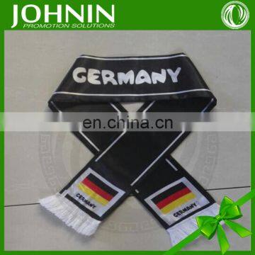 Promotion polyester printed world cup sports team fan scarves