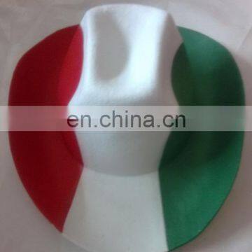 wide flat brim hat/Italy flag hat/flag cowboy hat