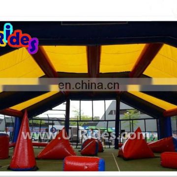 Advertising Red Large-Scale Inflatable Paintball Arena For Sports Games