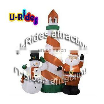 Snowman and Santa Claus Xmas inflatable chrismas model