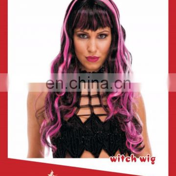 Women black and pink mixed body wave bulk hair wigs for wig making