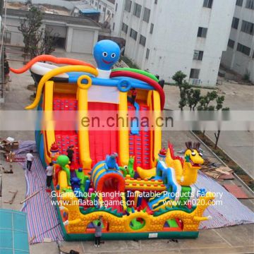 Giant crazy loopyballs octopus slide play land amusement park inflatable 53ft