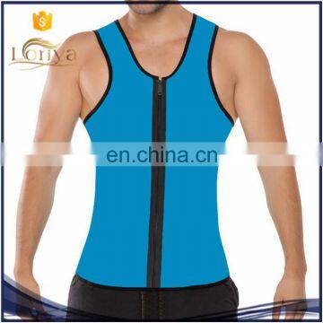 Fashion Mens Body Shaper Thermo Sweat Neoprene Men Zipper Corset photo-4