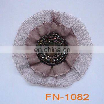 elegant pink round shape flower trim for garment