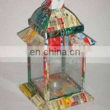 Recycled Tin Candle Lantern