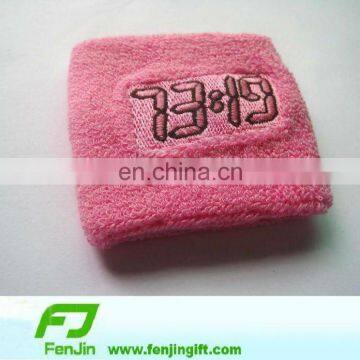 Pink sports embroidery wristbands