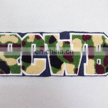 Camouflage Pattern Sweatshirt With Chenille Patch/Stylish Camouflage Pattern With Chenille Patch Custom Design Embroidery Patch