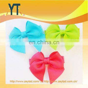 Three Color Hair Bow With Alligator Clip photo-2