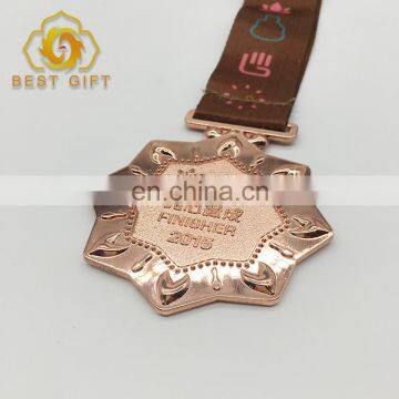 2017 New Custom 3D Design Metal Running Award Medal With Ribbons