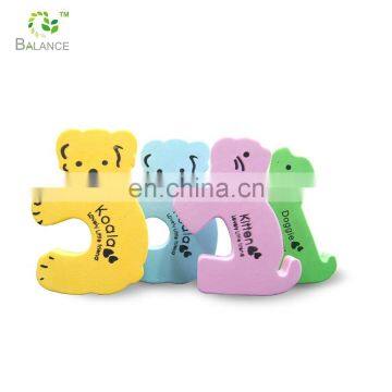 EVA Baby Safety Door Slam Stop Children Safety No Finger Pinch Foam Door Stopper - Colorful Cartoon Animal Cushion