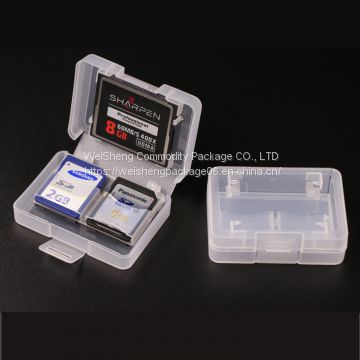 WEISHENG Multi 4 Slots CF SD Card Holder SD Memory Cards Small Memory Micro Card Boxes TF MMC Card Case Plastic