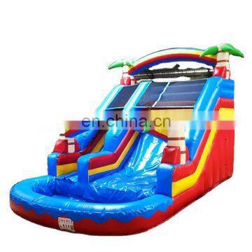 Outdoor Playground Inflatable Water Slides With Pool For Kids Play Center