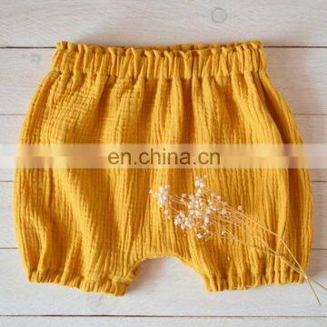 Wholesale Plain Gauze Summer Cotton Baby Toddle Pants Organic Short photo-2