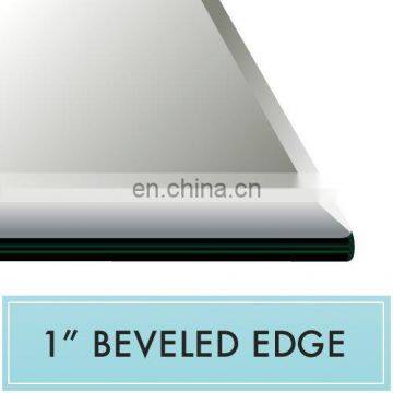 Hot Sell 10 mm Clear Beveled Glass Tempered Glass Top Price
