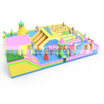 Lastly One Big Size Fantastic Dream Castle Inflatable Bouncer Combo With Slide Maze Obstacle Course For Sale photo-5