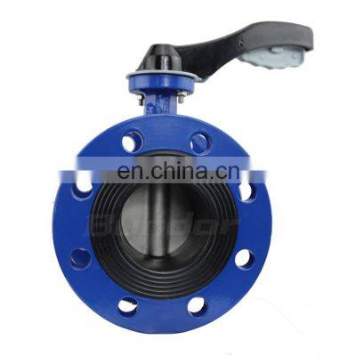 Bundor Manufacturing Ductile Iron DN200 butterfly valve double flange Butterfly Valve