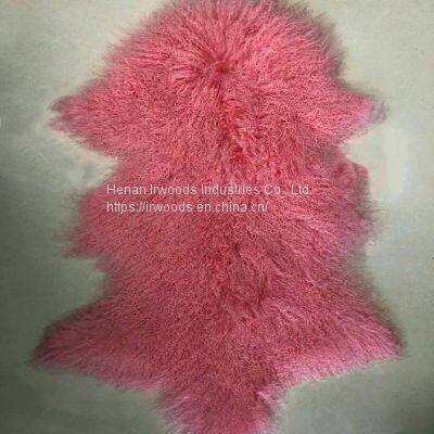 Natural Curly Fur Tibetan Sheep Skin Fur Blankets Carpet Real Animal Fur photo-4