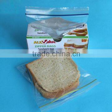 Zip Lock Plastic Packaging Printed Sandwich Bags