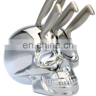 Head Skulls Knife Skeleton Resin Shelf for Home Kitchen Shelf photo-5